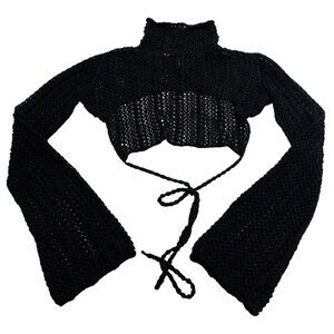Savannah Morrow Ines Cropped Top in Black